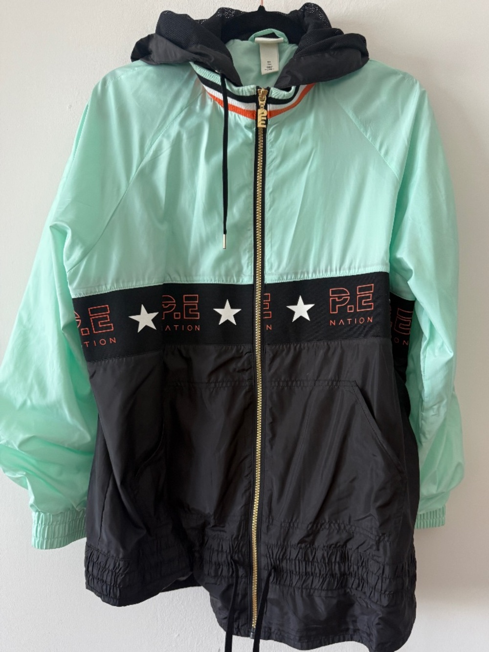 P.E Nation x H&M Limited Edition Retro Windbreaker Jacket – L